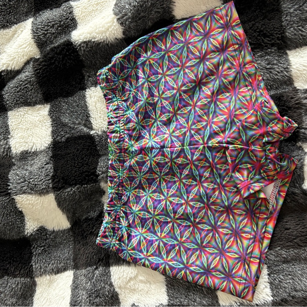 Vibrant Patterned Women's Athletic Shorts